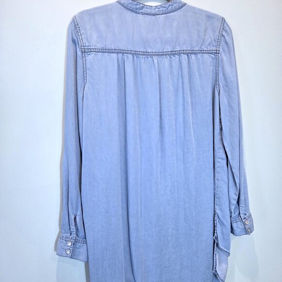Cato Light Blue Denim Tunic Blouse Size L - Picture 3 of 4